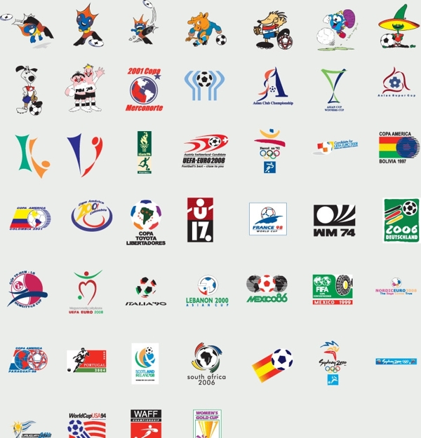 全球2487个足球俱乐部球队标志国际赛事组织图片