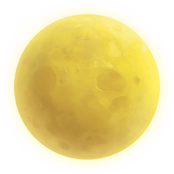 月亮疤痕黄色安宁圆形舒心节日