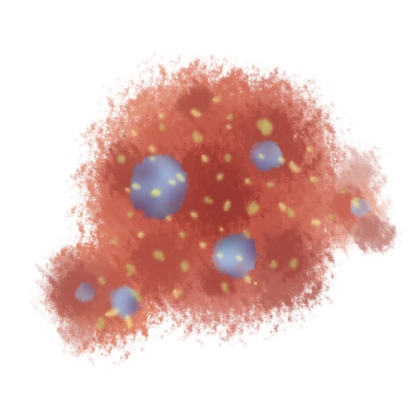 球形细菌卡通插画
