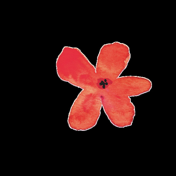 水彩画花卉卡通透明素材