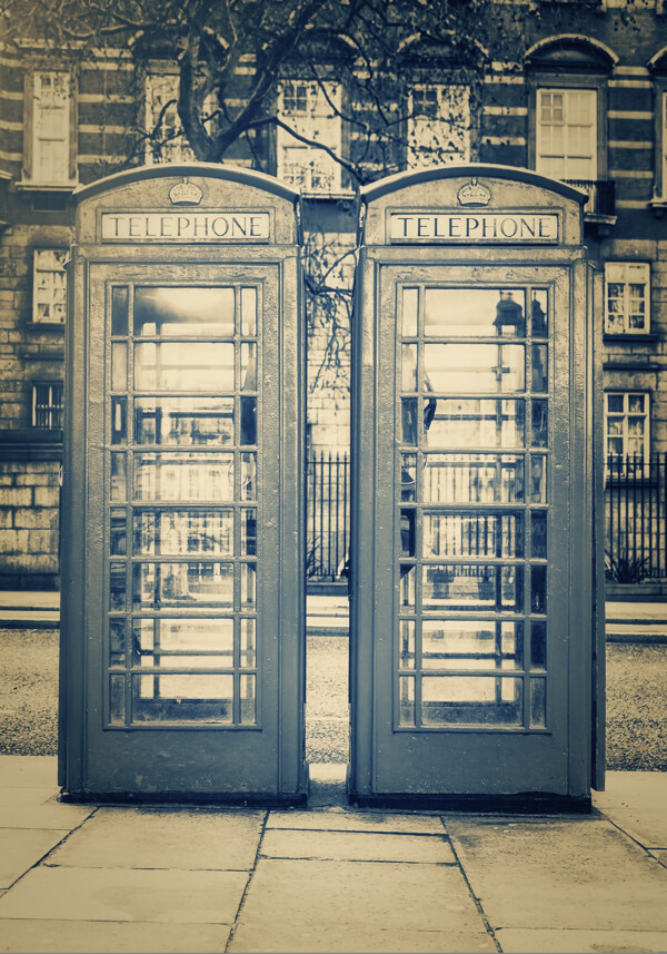 伦敦电话亭风景