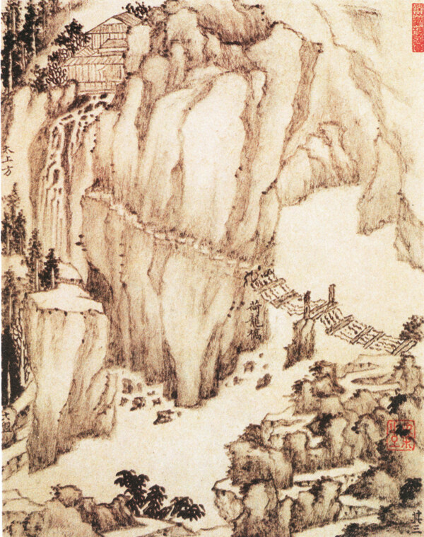 华山景图a山水画中国古画0773