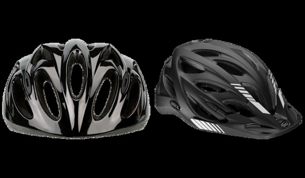 两只黑色自行车头盔免抠png透明图层素材