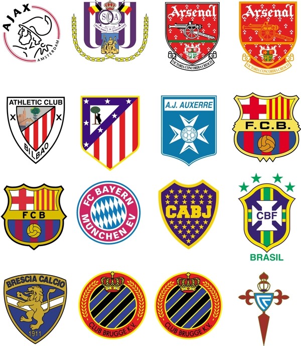 欧洲足球豪门俱乐部标志图片