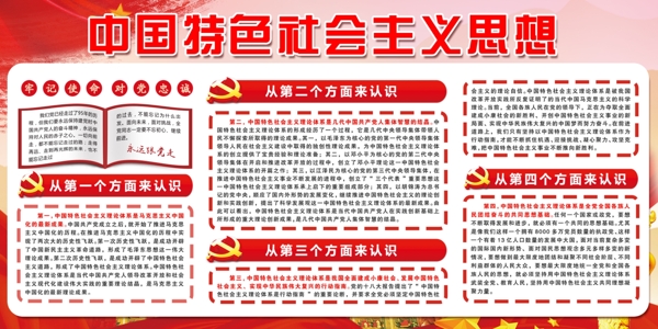 中国特色社会主义思想党建两件套展板