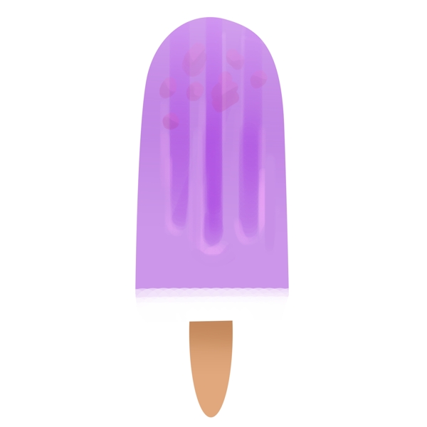 紫色冰淇淋插画