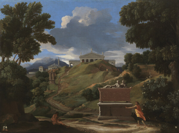 PoussinNicholasLandscapewithRuinsCa.1634画家古典画古典建筑古典景物装饰画油画