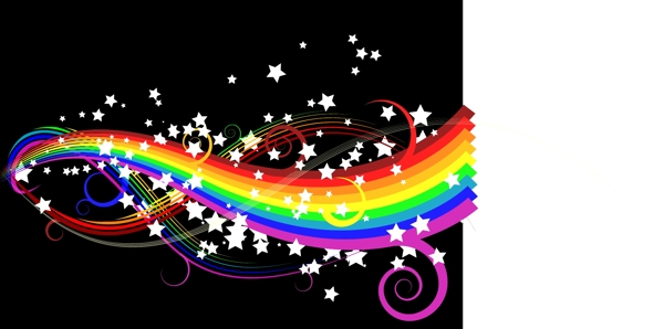 矢量时尚炫酷彩虹粒子素材背景图片