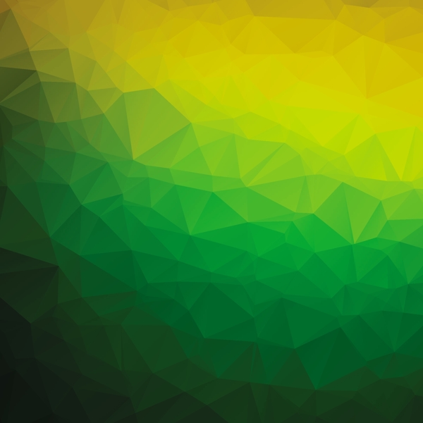 绿色和黄色的多边形背景