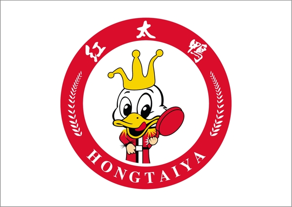 红太鸭子矢量logo图片