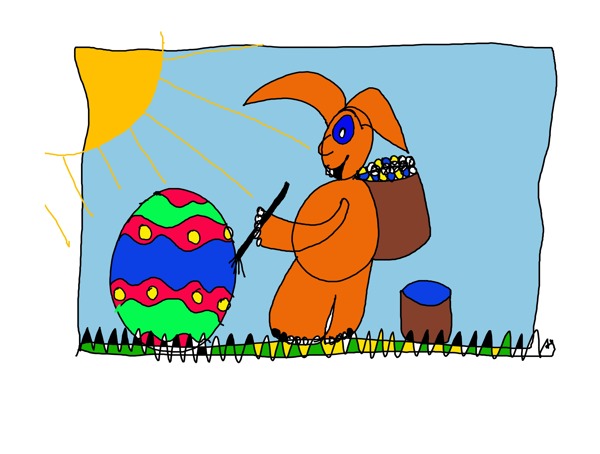 复活节兔子绘画