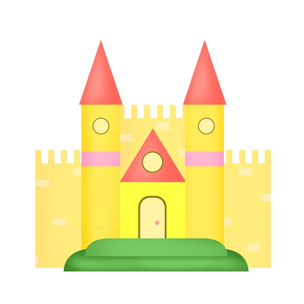 欧式建筑唯美梦幻城堡红色尖顶