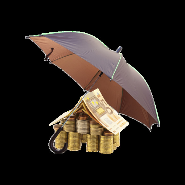 雨伞金币元素