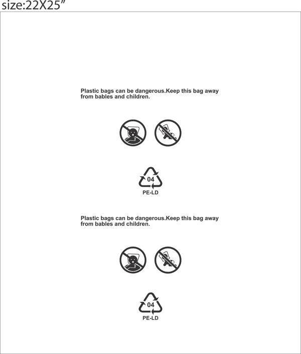 环保标志胶袋警示语图片