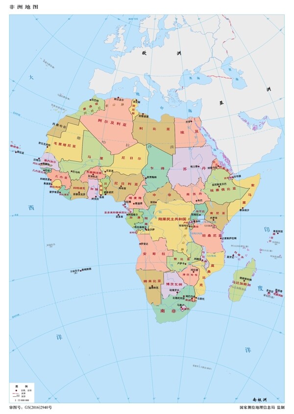 13100万非洲地图