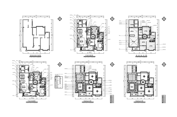 美式风格CAD两居室设计