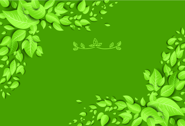 绿色树叶自然海报背景