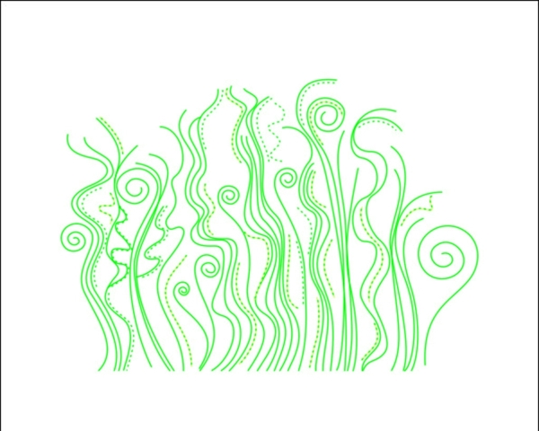 海藻图案优美曲线图片