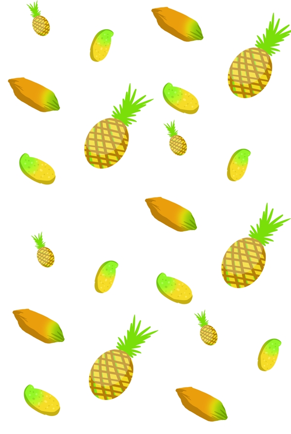 美味水果菠萝插画