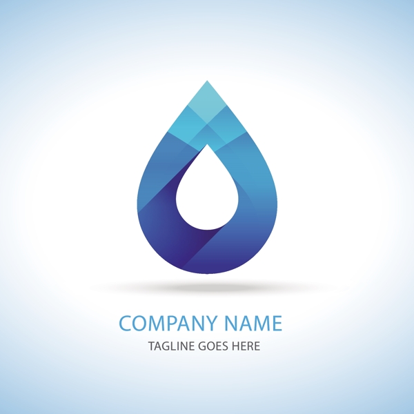 扁平化水滴logo模板
