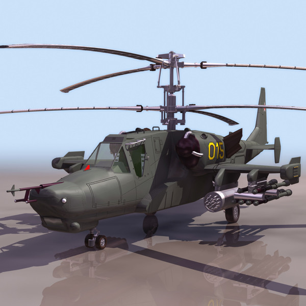 3D战斗直升机模型