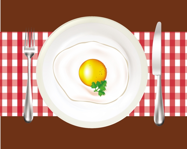 盘子上的鸡蛋背景图