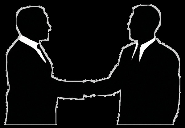 两男士握手图免抠png透明素材