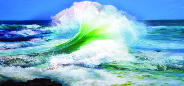 油画海洋海浪图片