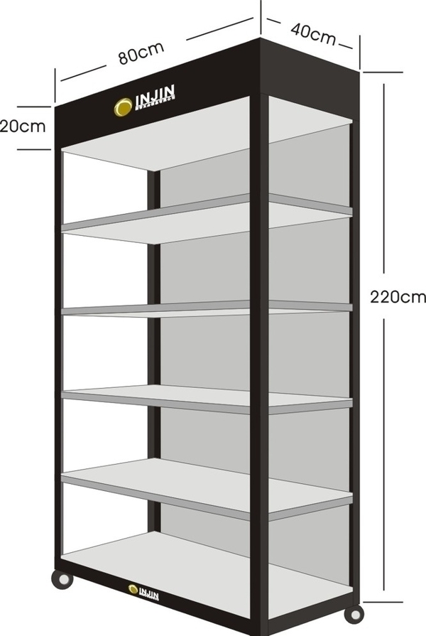 手绘展示架矢量尺寸图图片