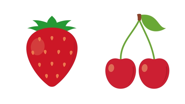 矢量卡通水果草莓EPS