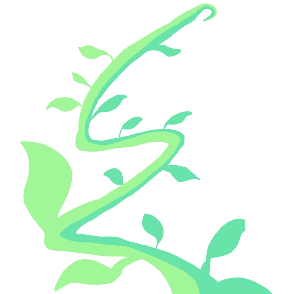 绿色植物藤蔓插画