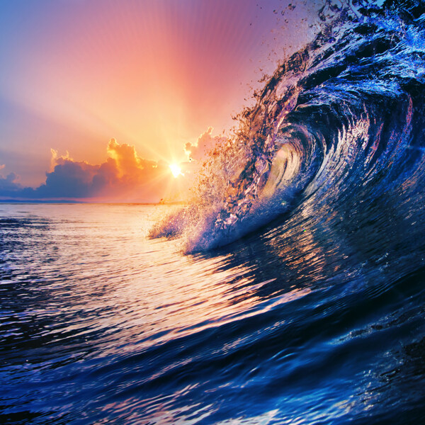 波浪海浪风景图片