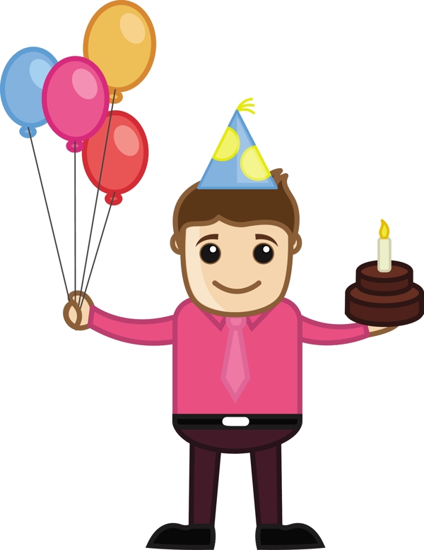 人的庆典蛋糕和气球卡通企业性质