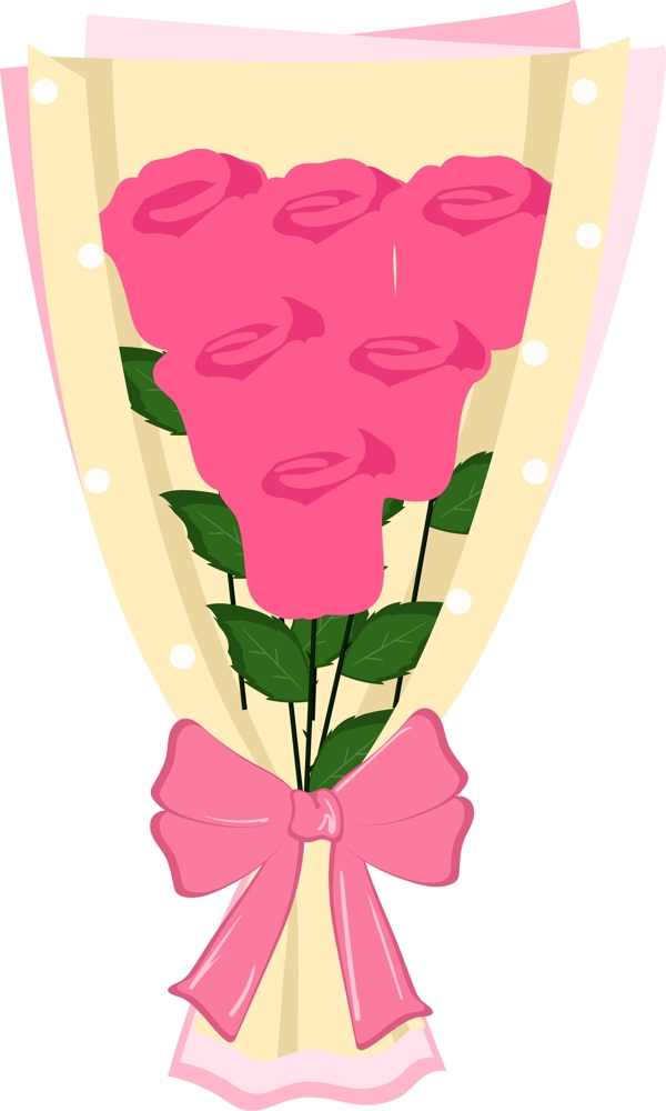 情人节粉红玫瑰花束