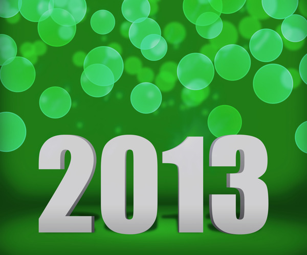2013绿色新年背景舞台