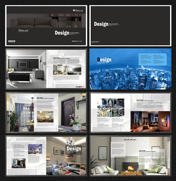 家装设计企业画册模板