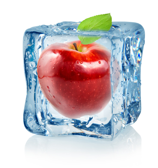 冰冻的苹果图片