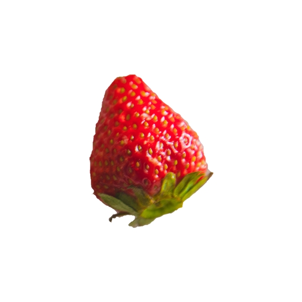 一颗草莓实拍免抠