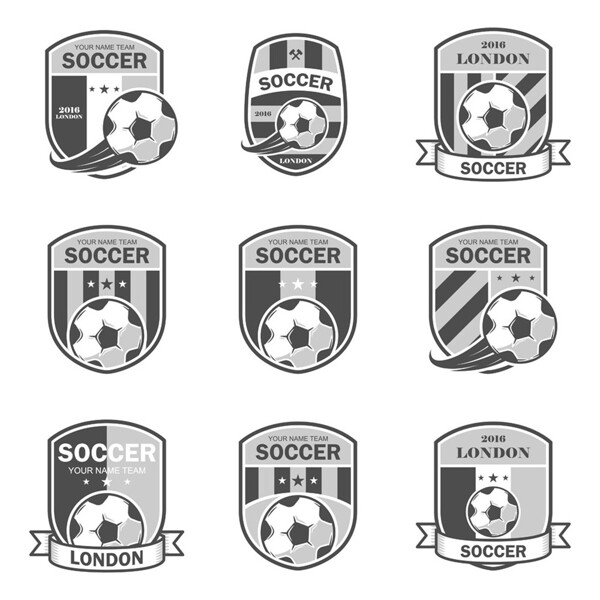 黑白足球主题logo图片1
