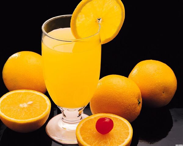鲜橙汁水果图片