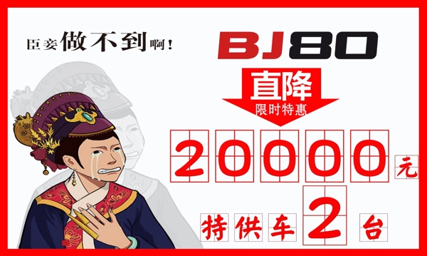 北京BJ80车顶牌