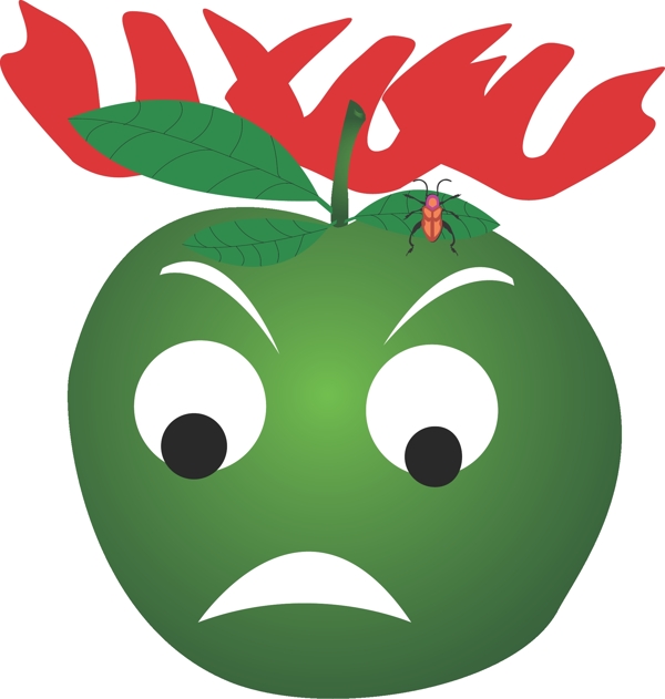 苹果愤怒表情图片