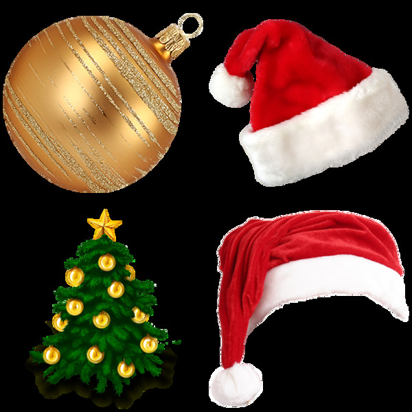圣诞帽子圣诞树免抠png透明图层素材