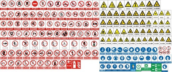 警示安全标识消防安全标志
