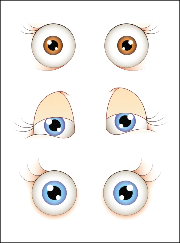 卡通女的眼睛