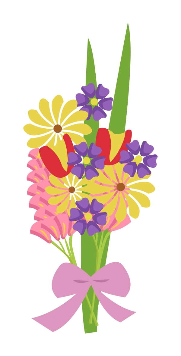 节日装饰花束插画