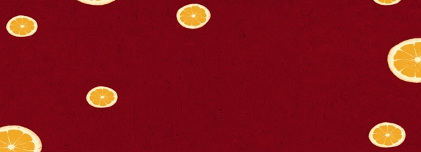 深红色柠檬点缀背景