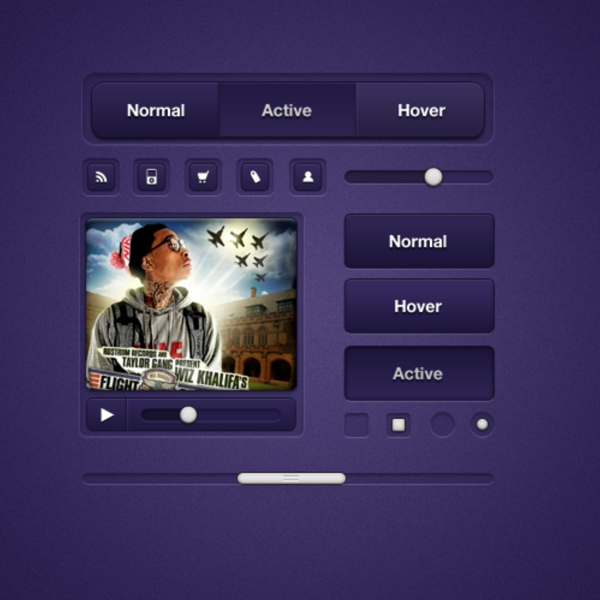 紫色按钮UI设计图标按钮素材下载