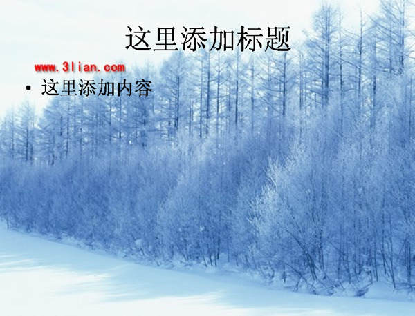 树林飘雪