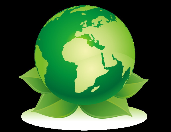 绿色环保地球png元素